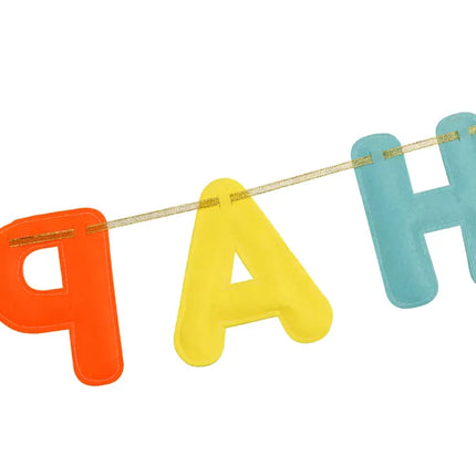 Guirlande de lettres Happy Birthday Feutre coloré 3m