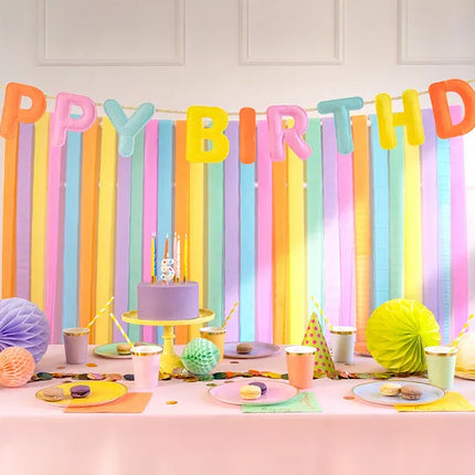 Guirlande de lettres Happy Birthday Feutre coloré 3m