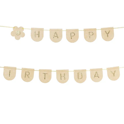 Guirlande de lettres Happy Birthday Or Rose 3m