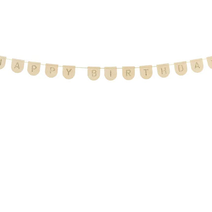 Guirlande de lettres Happy Birthday Or Rose 3m