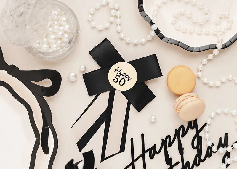 50 Years Button Bow 17cm
