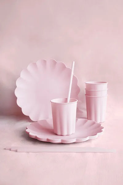 Gobelets en plastique roses 220ml 4pcs
