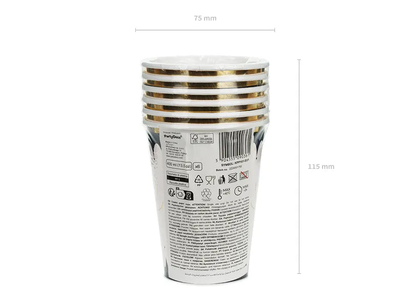 Tasses d'Halloween Araignée 400ml 6pcs