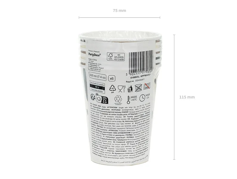 Gobelets pour chiens 220ml 6pcs