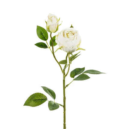 Fausse fleur blanche Rose 55cm