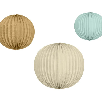 Lanternes colorées 3pcs