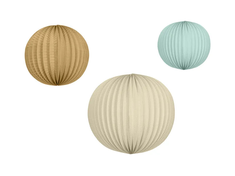 Lanternes colorées 3pcs