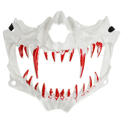 Masque d'Halloween Crâne blanc Dents