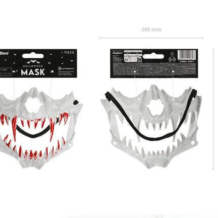 Masque d'Halloween Crâne blanc Dents