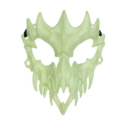 Masque d'Halloween Crâne vert qui brille dans le noir