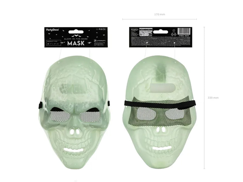 Masque d'Halloween Tête de mort qui brille dans le noir