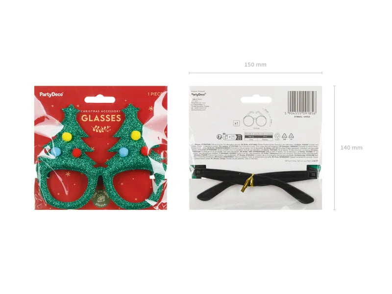 Verres de Noël Arbres de Noël verts