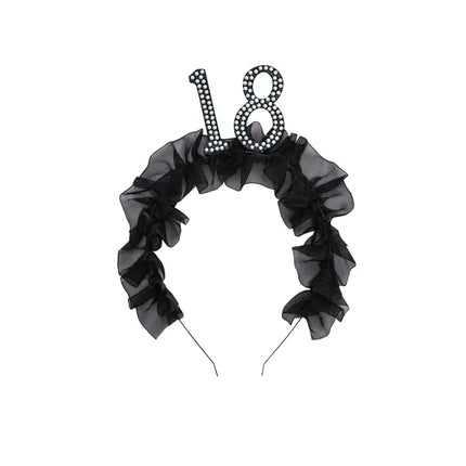 18 ans Bandeau à cheveux noir