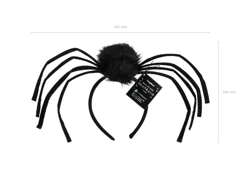 Bandeau d'Halloween Araignée noire
