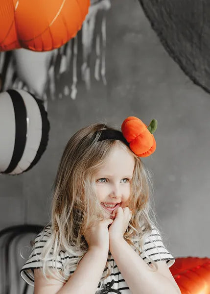 Bandeau de citrouille noir et orange