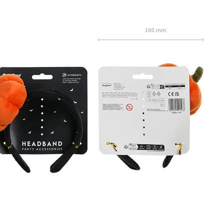 Bandeau de citrouille noir et orange