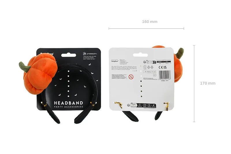 Bandeau de citrouille noir et orange