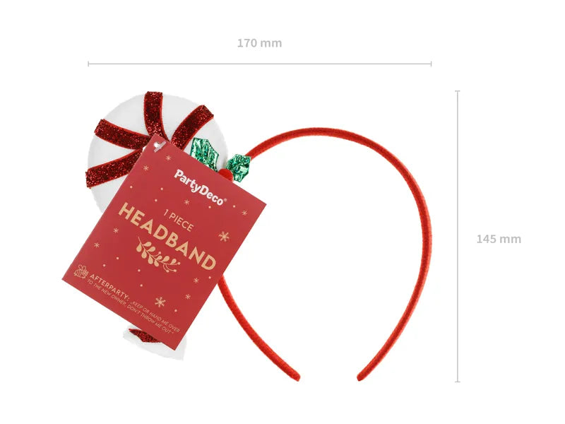 Bandeau Candy Cane, 18.5x15.5cm, mélange
