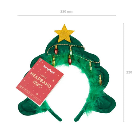 Bandeau en forme d'arbre de Noël, 18.5x24cm, mélangé