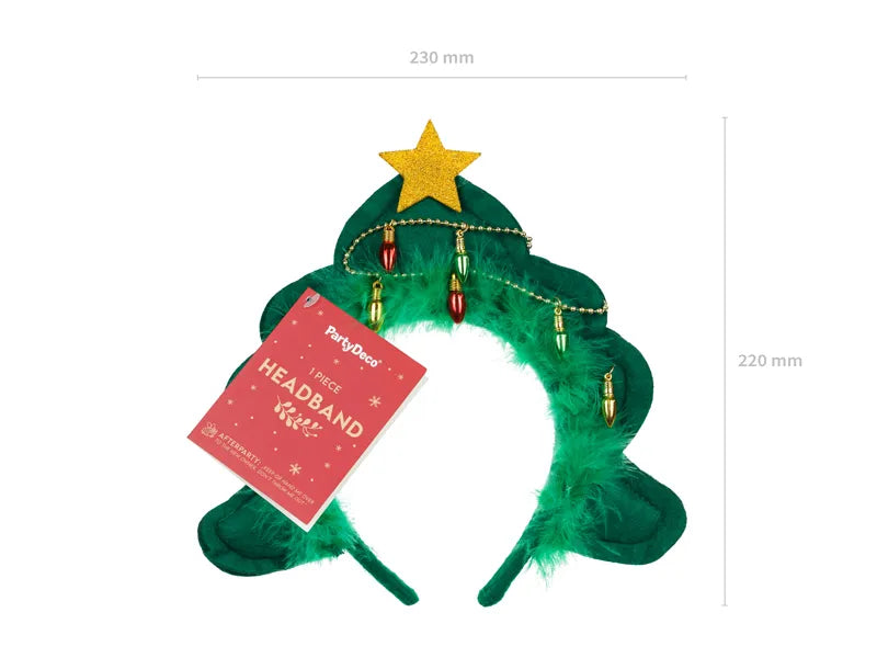 Bandeau en forme d'arbre de Noël, 18.5x24cm, mélangé