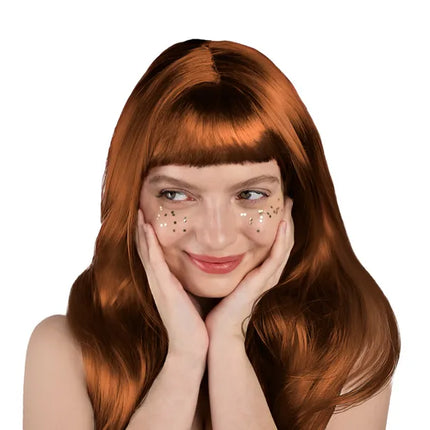 Perruque cuivre cheveux longs