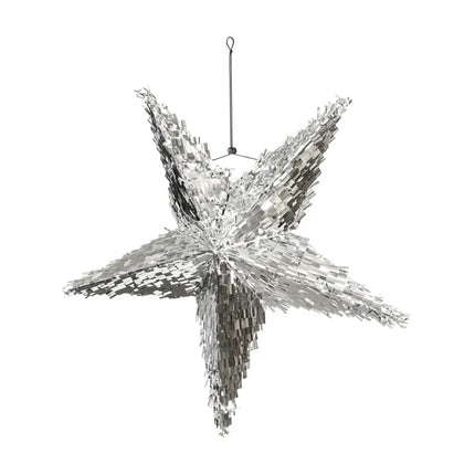Pinata étoilée argentée 68cm