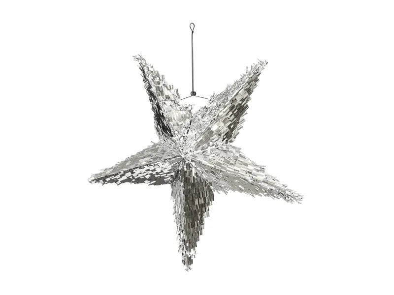 Pinata étoilée argentée 68cm