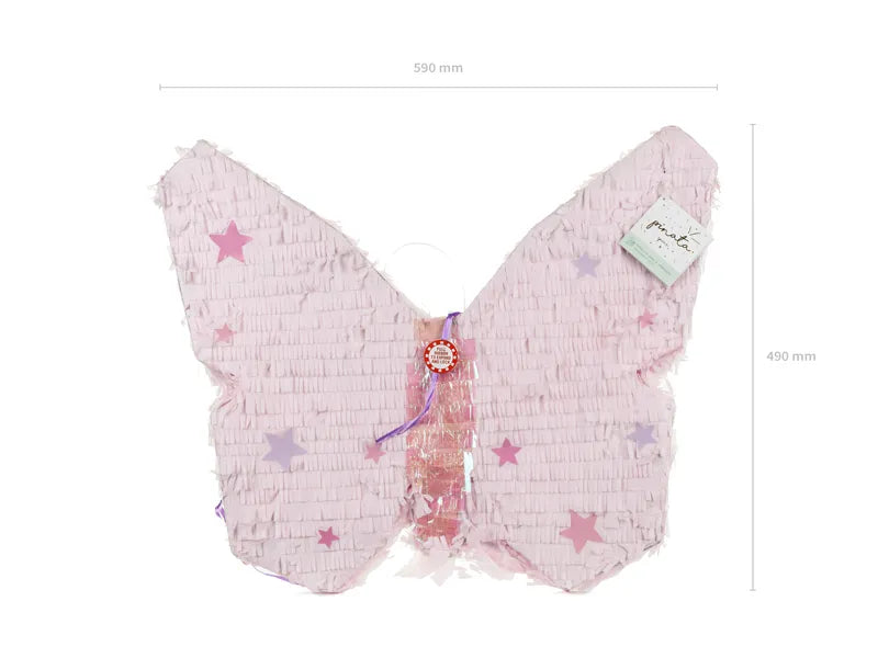 Pinata papillon rose 58cm