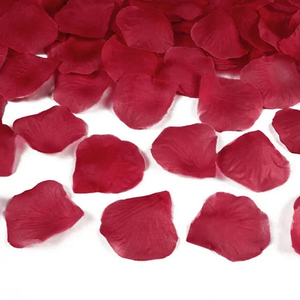 Pétales de rose rouge bordeaux 100pcs