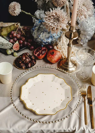 Plateau blanc Perle blanche 32cm