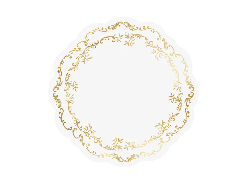 Sets de table or blanc 35.5cm 6pcs