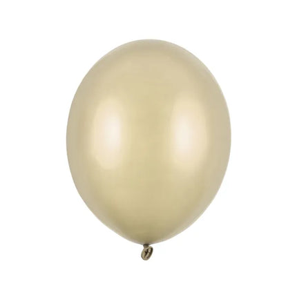 Ballons de baudruche dorés Metallic Cold Gold 27cm 10pcs