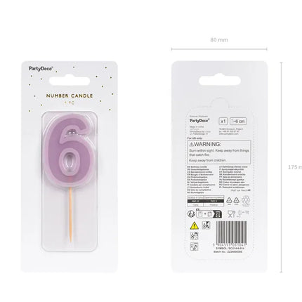 Bougie 6 ans Bougie 10cm