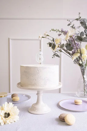 Bougie de 6 ans verte 10cm