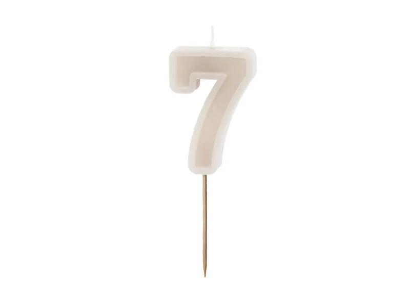 Bougie de 7 ans grise 10cm