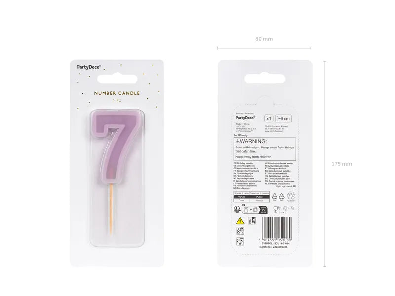 Bougie 7 ans Bougie 10cm