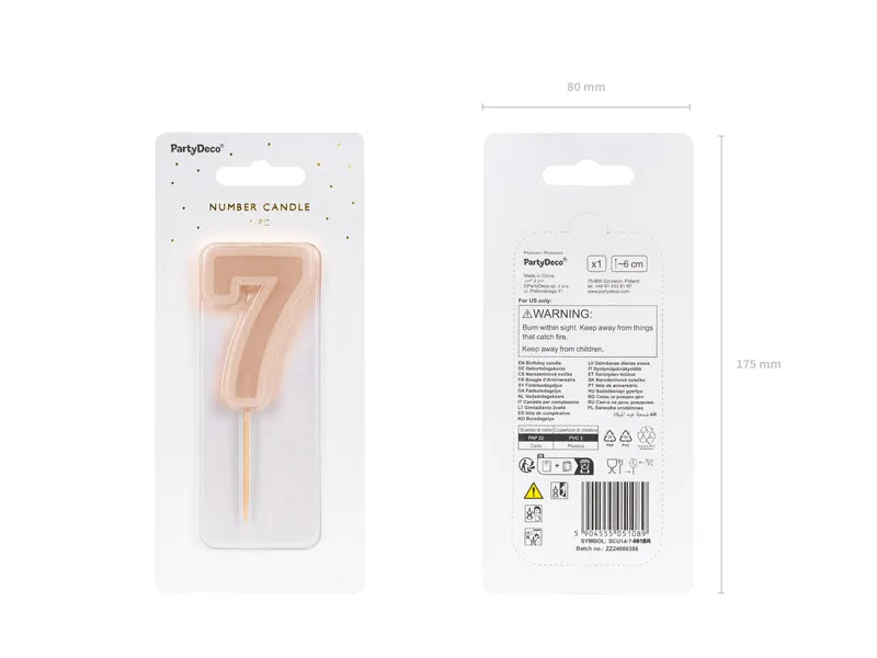 Bougie de 7 ans Nue 10cm