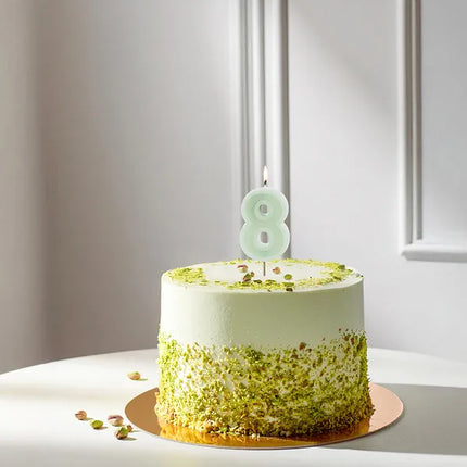 Bougie de 8 ans Vert Menthe 10cm