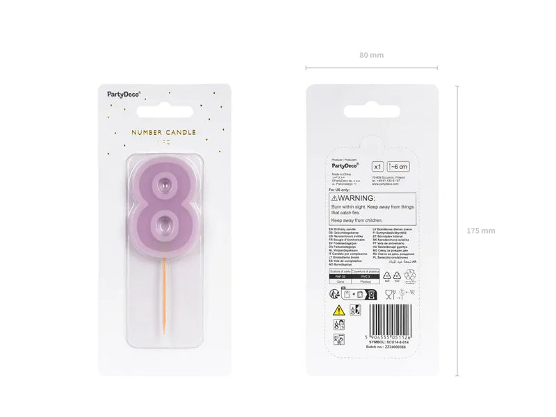 Bougie de 8 ans Bougie de 10cm