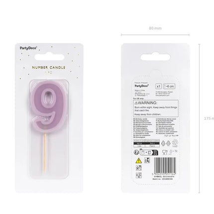 Bougie 9 ans Bougie 10cm