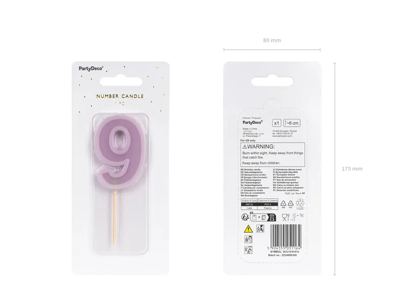 Bougie 9 ans Bougie 10cm