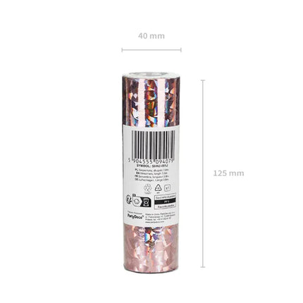 Rose pâle Serpentine Holographique 3.8m