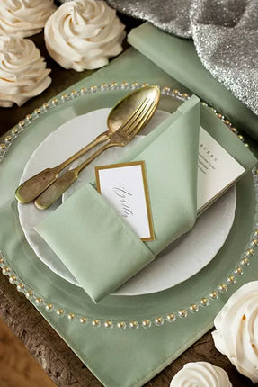 Serviettes vertes 35cm 25pcs