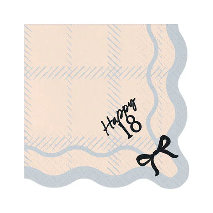 Serviettes de table 18 ans 33cm 12pcs