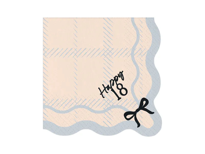 Serviettes de table 18 ans 33cm 12pcs