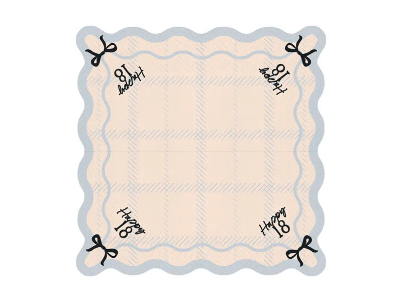 Serviettes de table 18 ans 33cm 12pcs