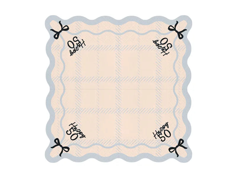 Serviettes de table 50 ans 33cm 12pcs