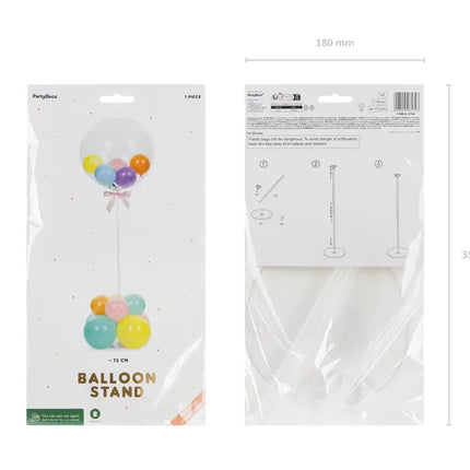 Support de ballon blanc en plastique 72cm
