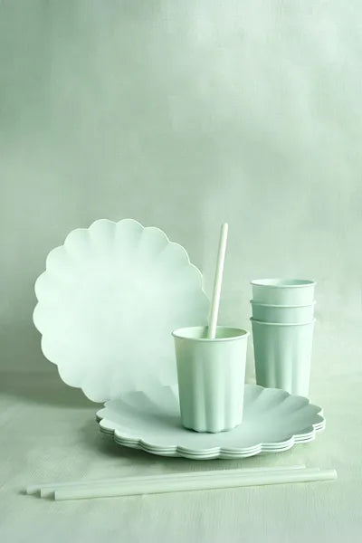 Assiettes Turquoise 22cm 4pcs