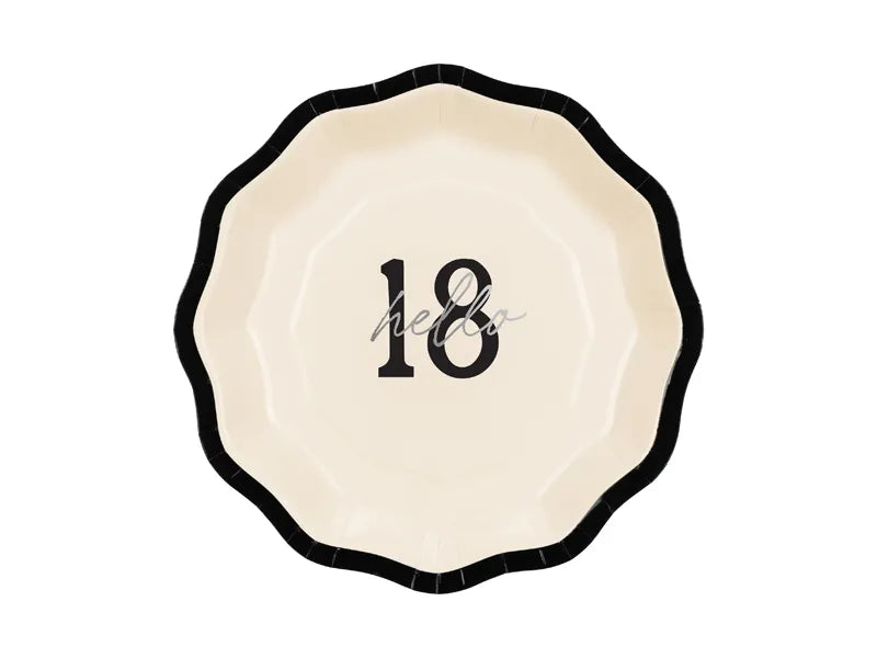 18 ans Assiettes 18cm 6pcs